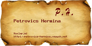 Petrovics Hermina névjegykártya